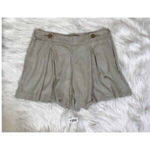Banana Republic Womens Culottes Shorts Sz 6 Beige Geometric Pocket Buttons